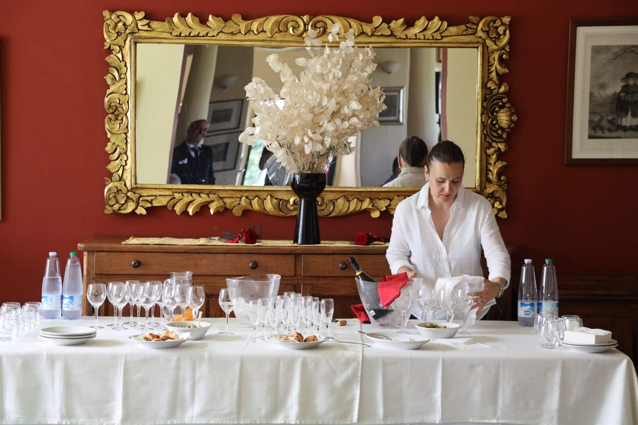 Reception e ingresso del ristorante Lucechiara